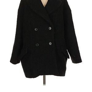 ba&sh Classic Black Pea Coat